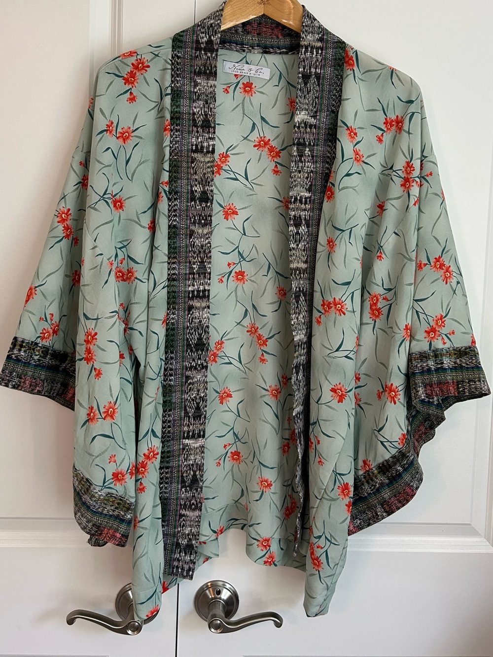 Nena & Co handcrafted Guatemalan artisan floral and traditional jacket kimono